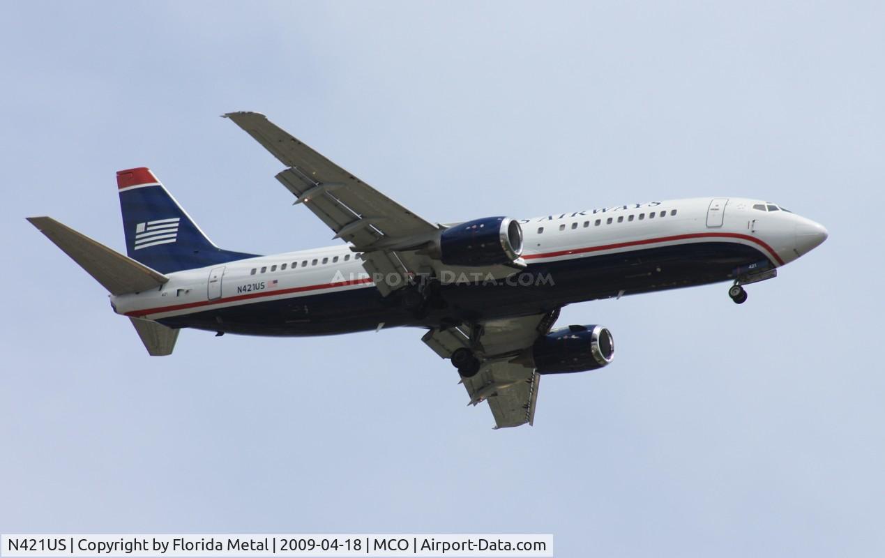 N421US, 1989 Boeing 737-401 C/N 23988, US Airways 737-400