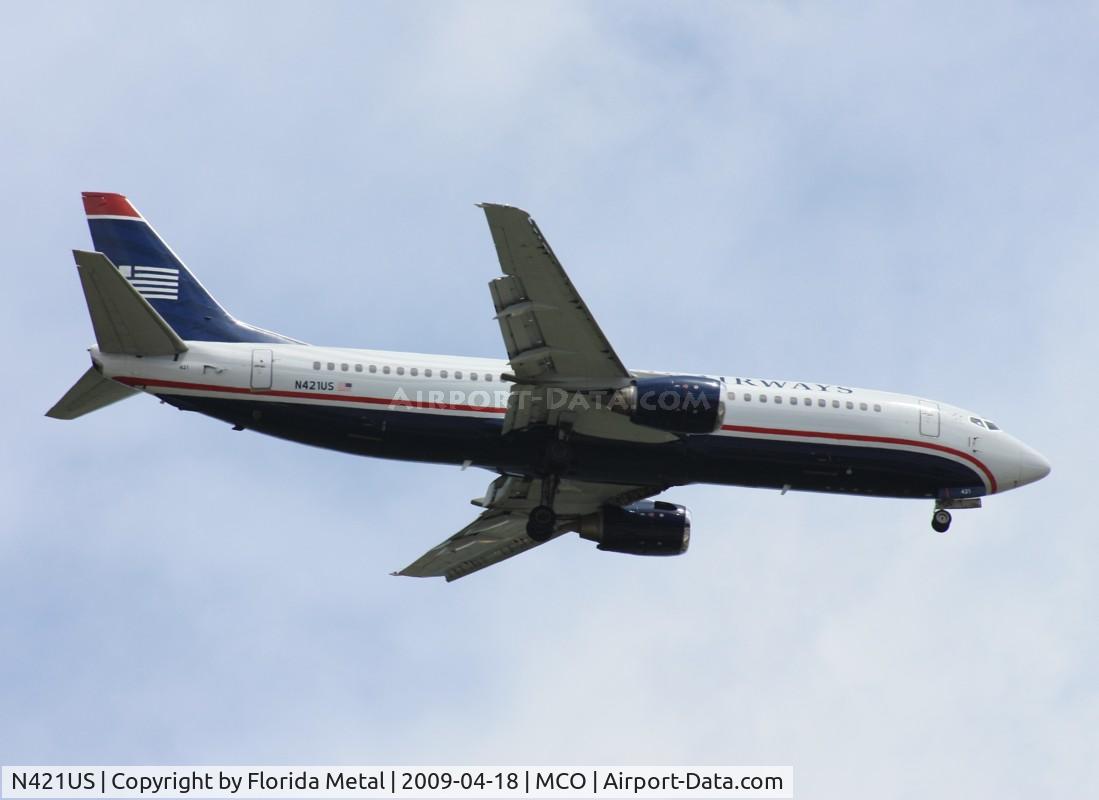 N421US, 1989 Boeing 737-401 C/N 23988, US Airways 737-400