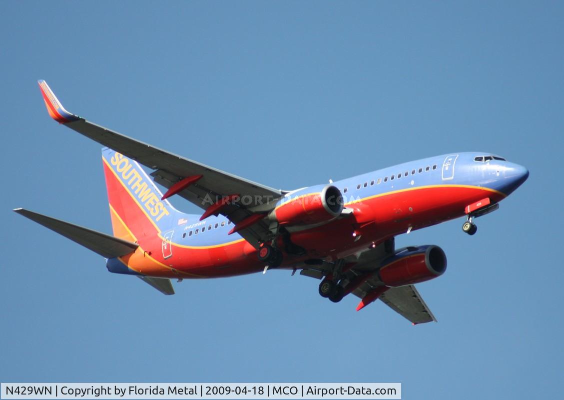 N429WN, 2002 Boeing 737-7H4 C/N 33658, Southwest 737-700