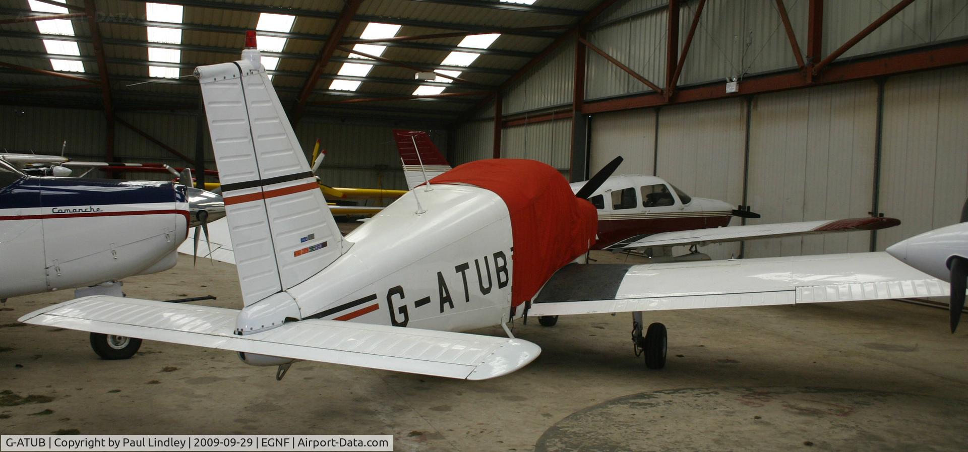 G-ATUB, 1966 Piper PA-28-140 Cherokee C/N 28-21971, Snug in the hanger