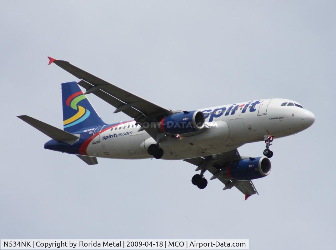 N534NK, 2008 Airbus A319-132 C/N 3395, Spirit A319