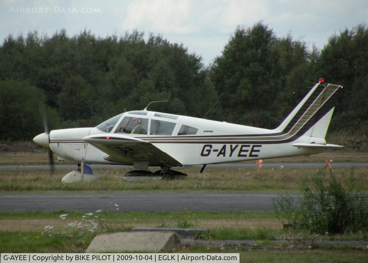 G-AYEE, 1970 Piper PA-28-180 Cherokee C/N 28-5813, START UP FOR THIS VISITOR
