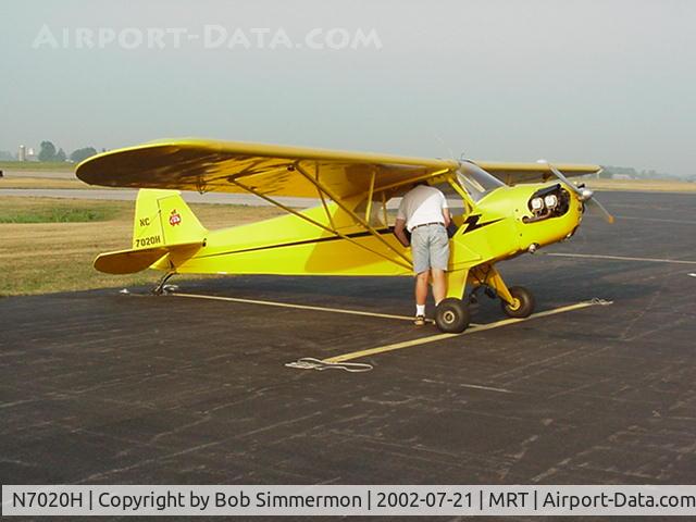 N7020H, 1946 Piper J3C-65 Cub Cub C/N 20265, Preparing to depart for Oshkosh.