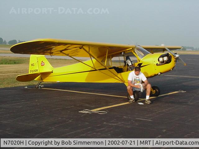 N7020H, 1946 Piper J3C-65 Cub Cub C/N 20265, Preparing to depart for Oshkosh