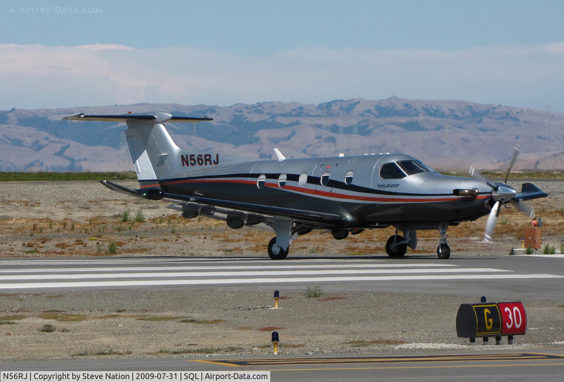 N56RJ, 2006 Pilatus PC-12/47 C/N 758, 2006 Pilatus Aircraft Ltd PC-12/47 turning on to active runway (THAT'S ONE BIG AIRPLANE!)