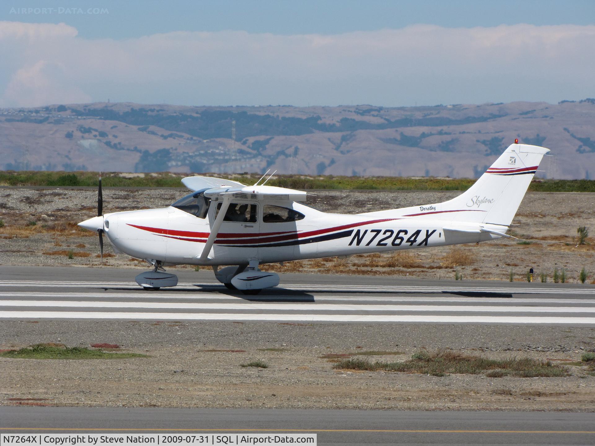 N7264X, 1999 Cessna 182S Skylane C/N 18280598, 1999 Cessna 182S 'Dorothy' (on spine) taking-off for quick flight to Monterey Penisula Airport