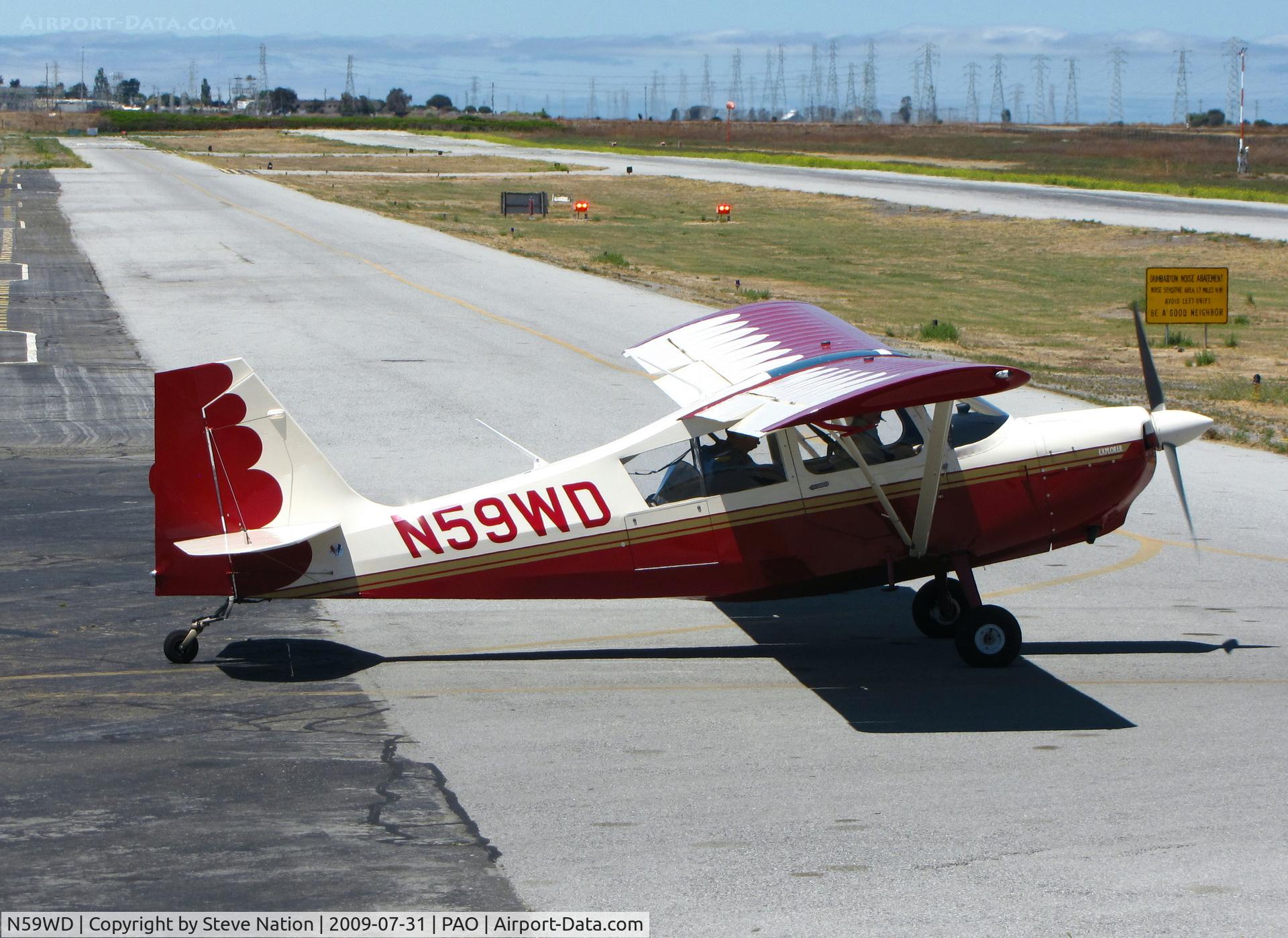 N59WD, 2007 American Champion 7GCBC C/N 1423-2007, 2007 American Champion Aircraft 7GCBC taxiing for take-off and short flight to KSQL to shoot touch-and-goes