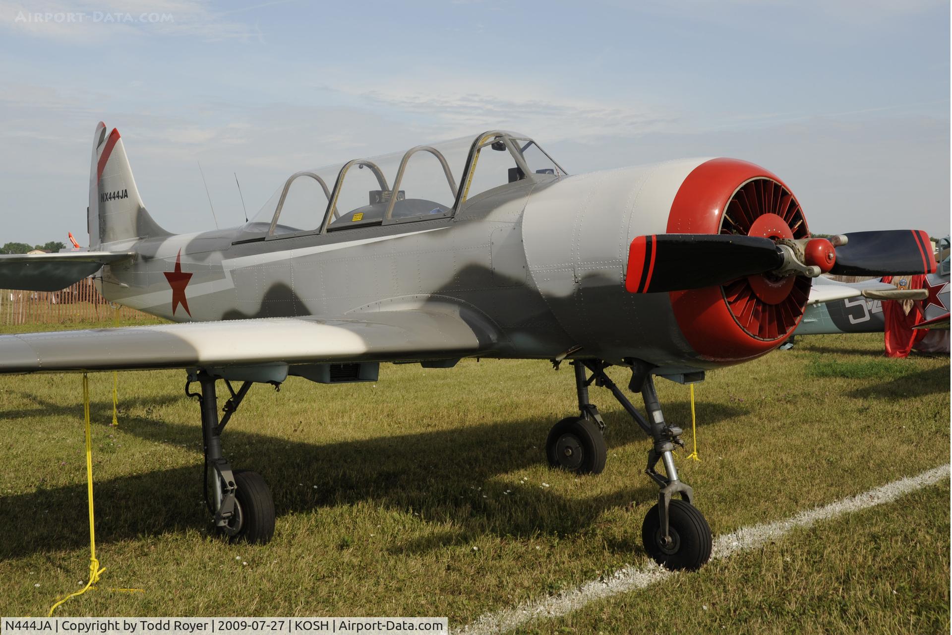N444JA, 1993 Yakovlev (Aerostar) Yak-52 C/N 9311613, Oshkosh EAA Fly-in 2009