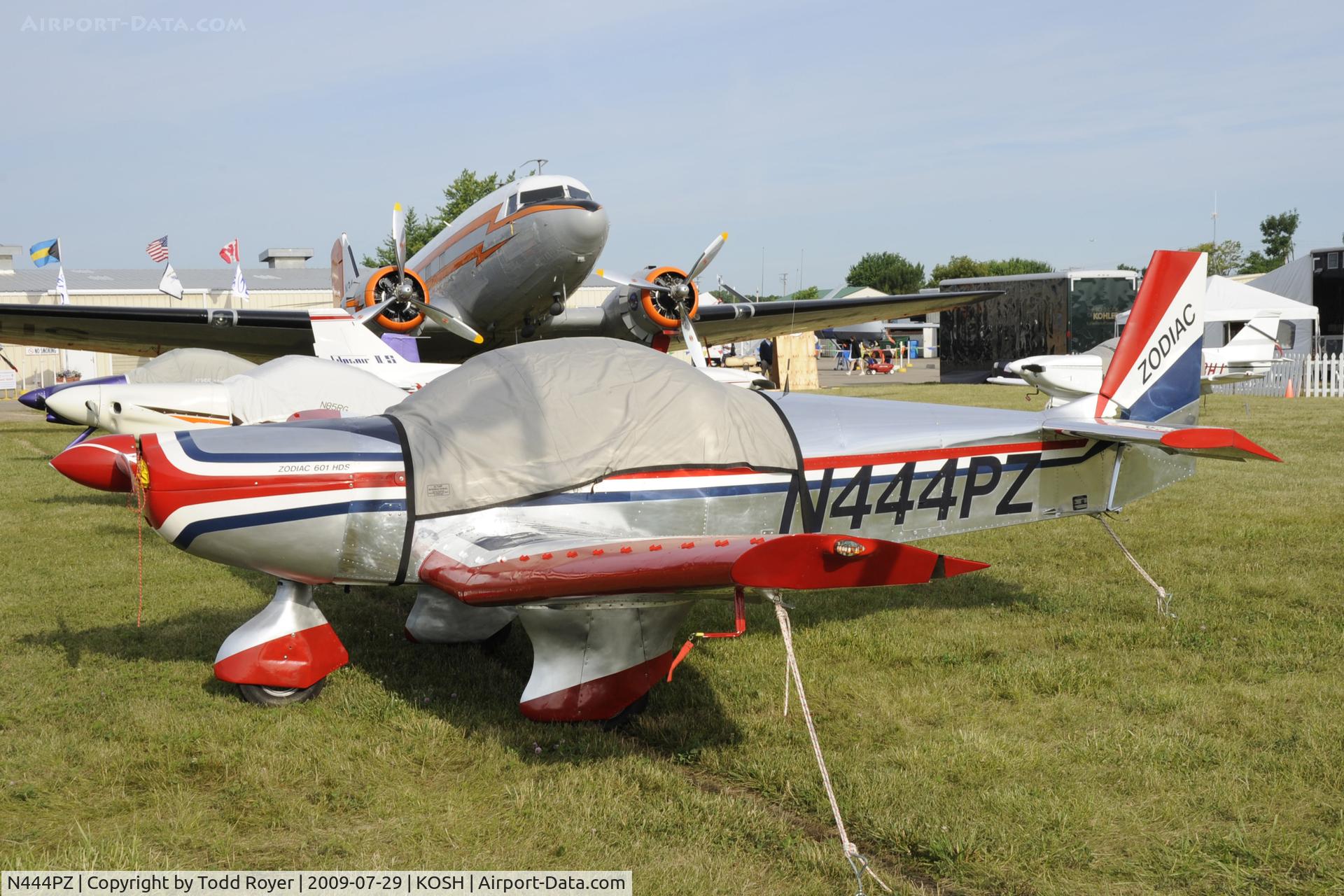 N444PZ, 1995 Zenair CH-601 HDS Zodiac C/N 6-3125, Oshkosh EAA Fly-in 2009