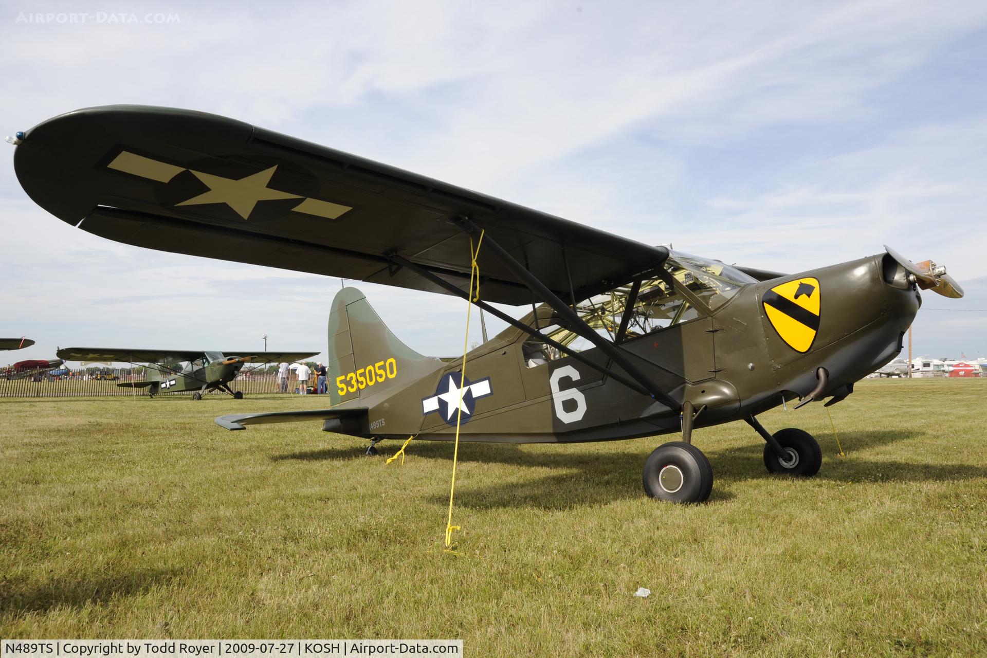 N489TS, 1946 Stinson L-5G Sentinel C/N 76-4629, Oshkosh EAA Fly-in 2009