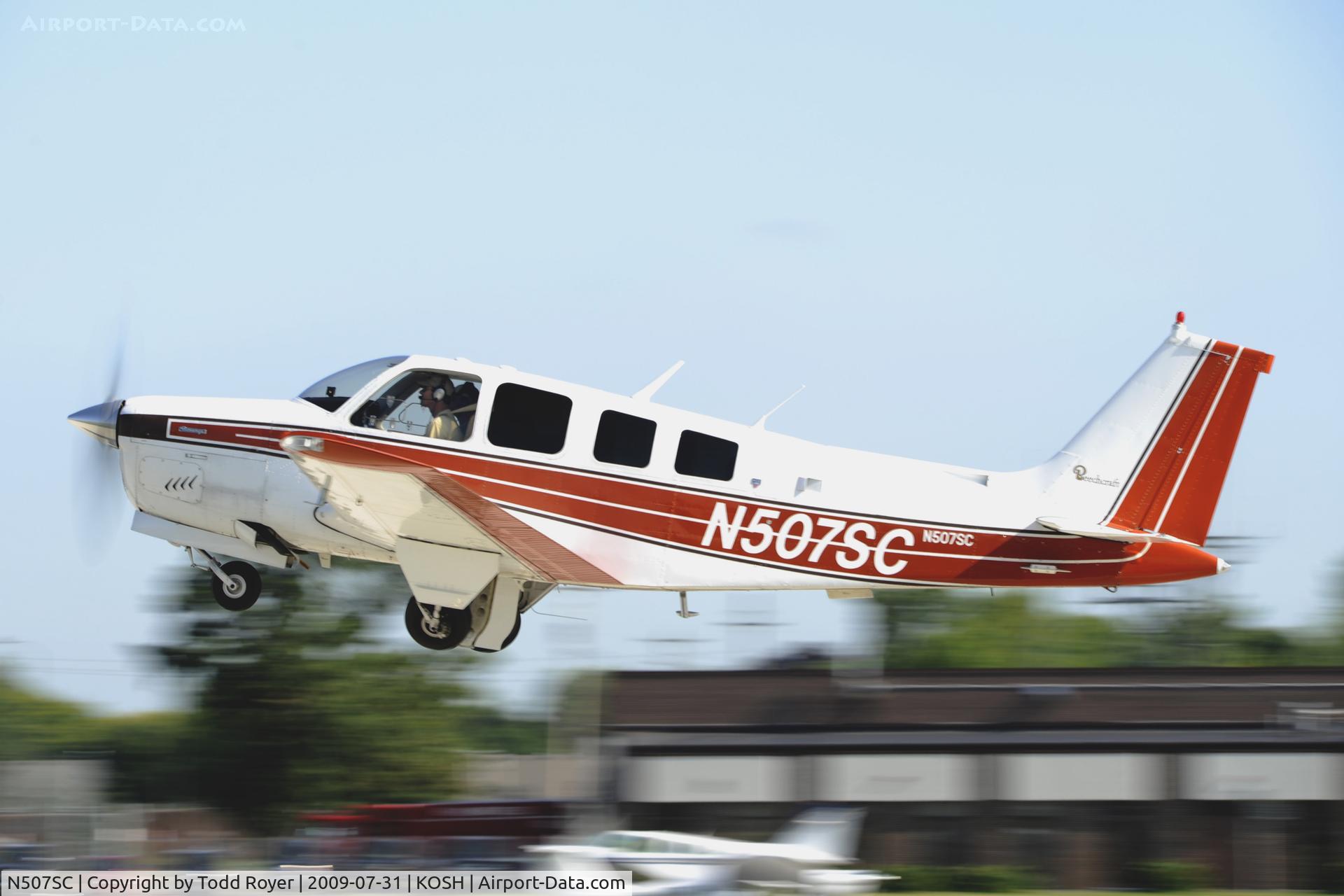 N507SC, 1978 Beech A36 Bonanza 36 C/N E-1278, Oshkosh EAA Fly-in 2009