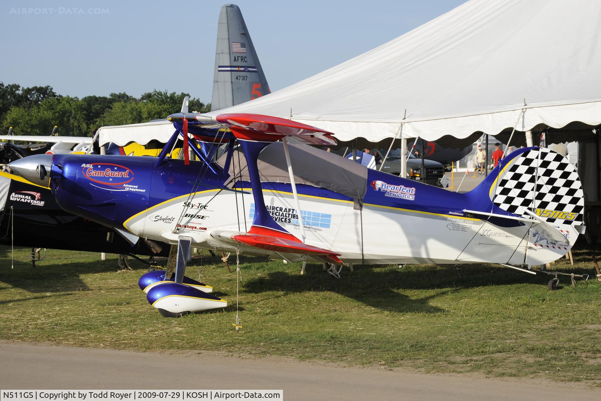 N511GS, 1993 Steen Skybolt 300 C/N HR30091001, Oshkosh EAA Fly-in 2009
