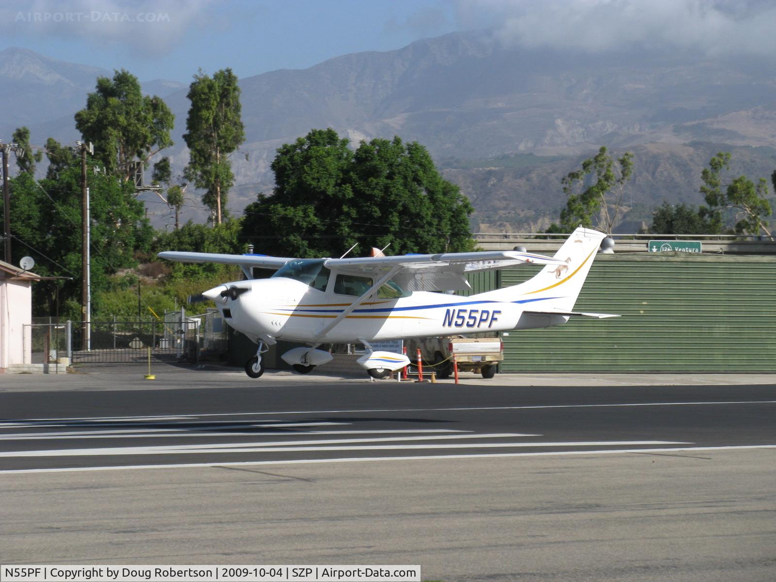 N55PF, 1966 Cessna 182K Skylane C/N 18257888, 1966 Cessna 182K SKYLANE, Continental O-470-S 230 Hp, near touchdown Rwy 22