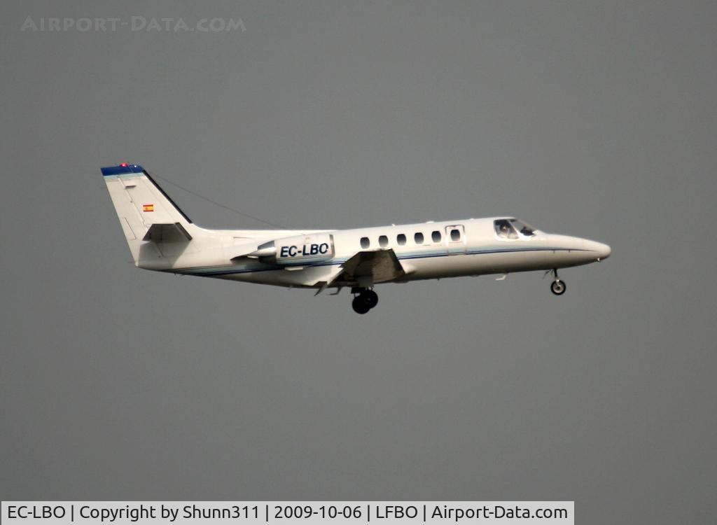 EC-LBO, 1990 Cessna 550 Citation II C/N 550-0634, Landing rwy 14L