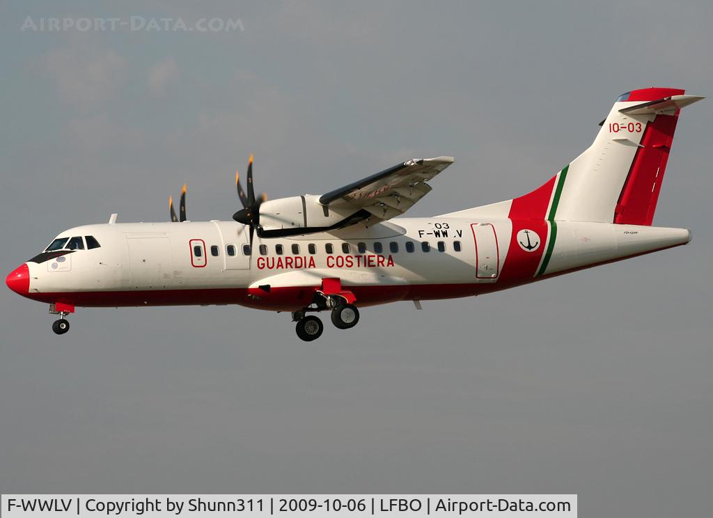 F-WWLV, 2009 ATR 42-500MP C/N 803, C/n 803 - To be 10-03 for Italy Coast Guard