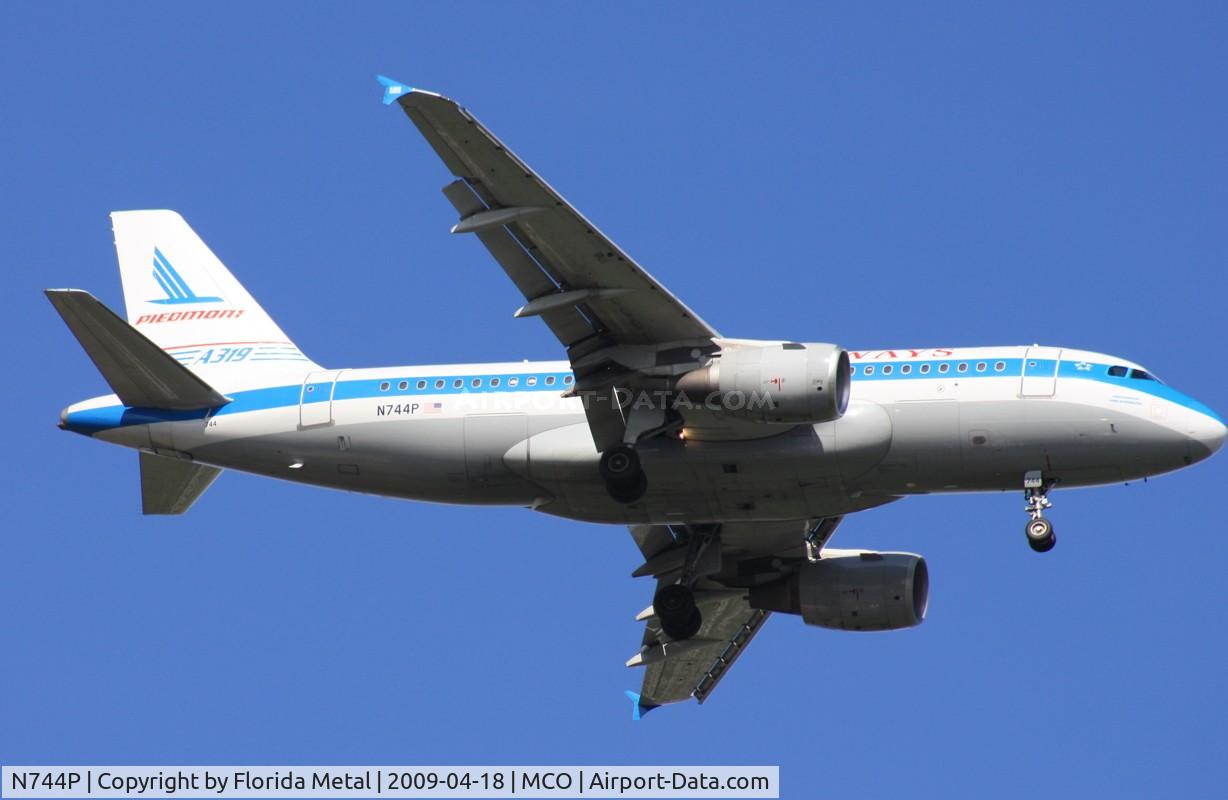 N744P, 2000 Airbus A319-112 C/N 1287, US Airways Piedmont Tribute A319