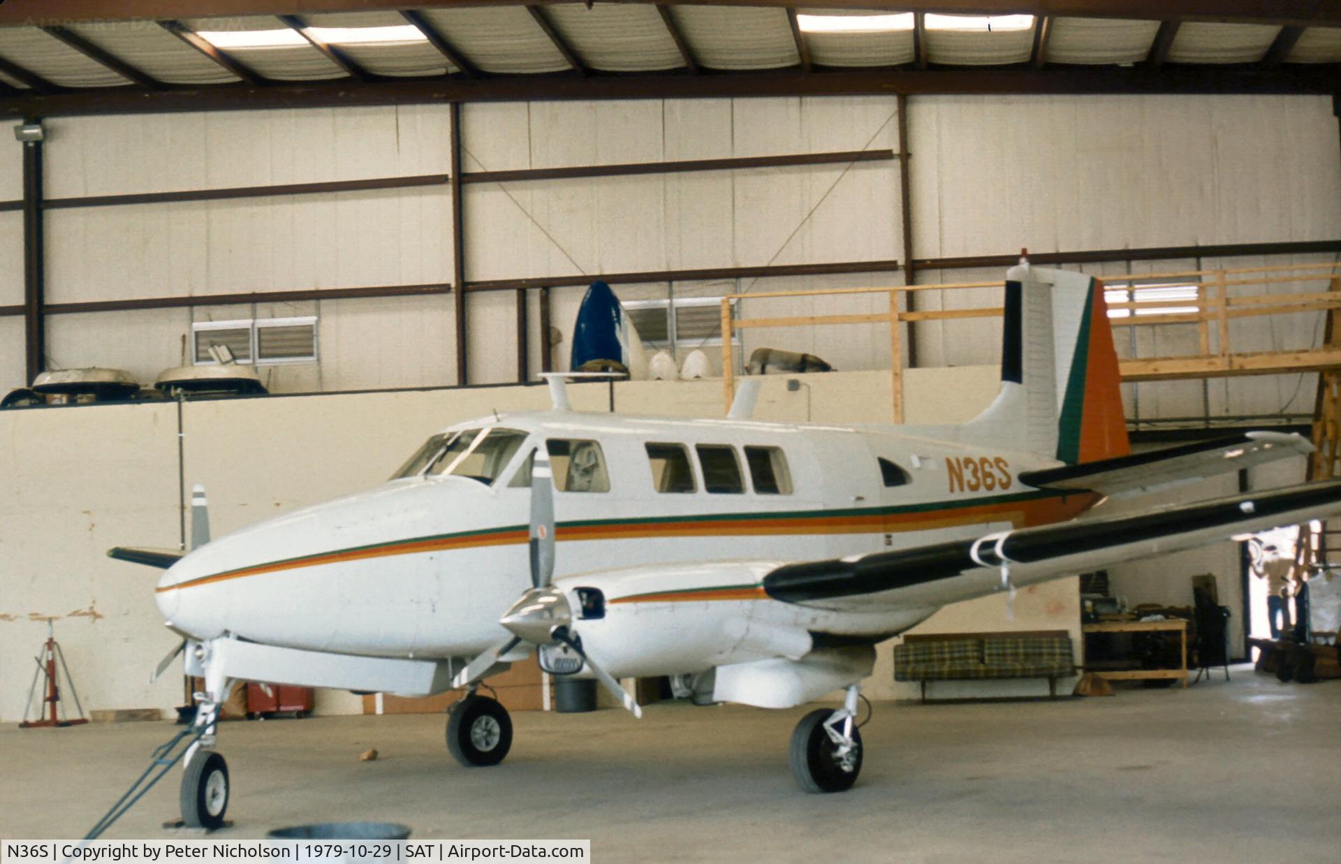 N36S, 1961 Beech 65 Queen Air C/N LC-84, Beech Queen Air as seen at San Antonio in October 1979.