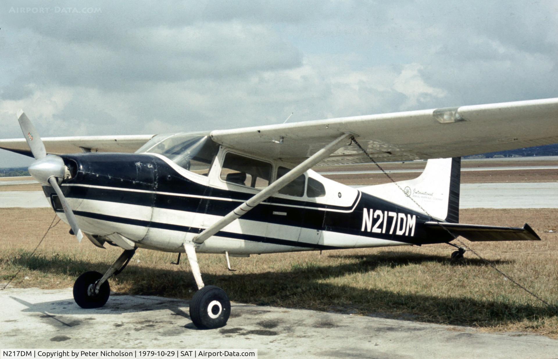 N217DM, 1966 Cessna A185E Skywagon 185 C/N 185-1029, Cessna A185E Skywagon as seen at San Antonio in October 1979.