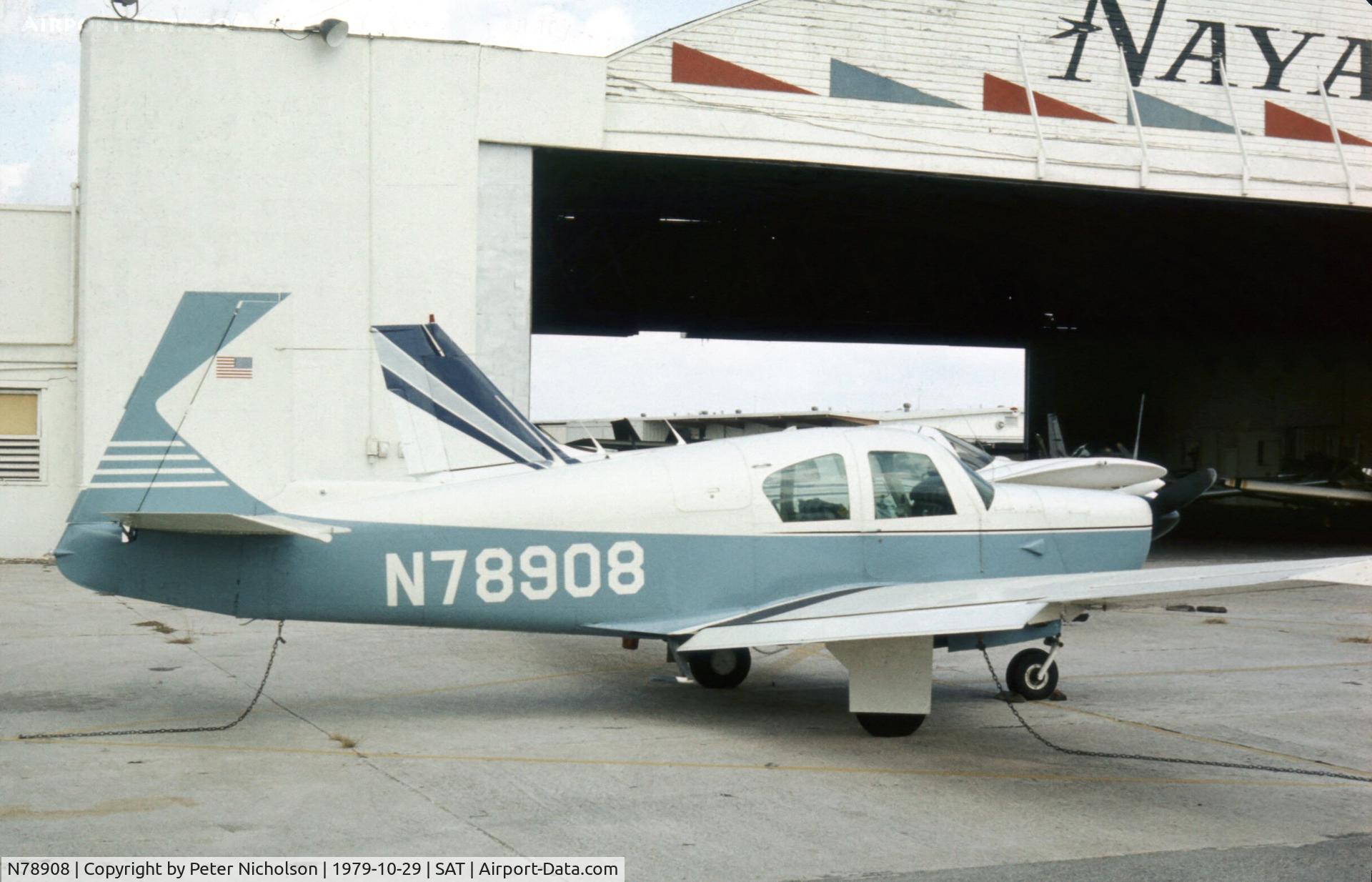 N78908, 1961 Mooney M20B Mark 21 C/N 1922, This Mooney M.20B was resident at San Antonio in October 1979.