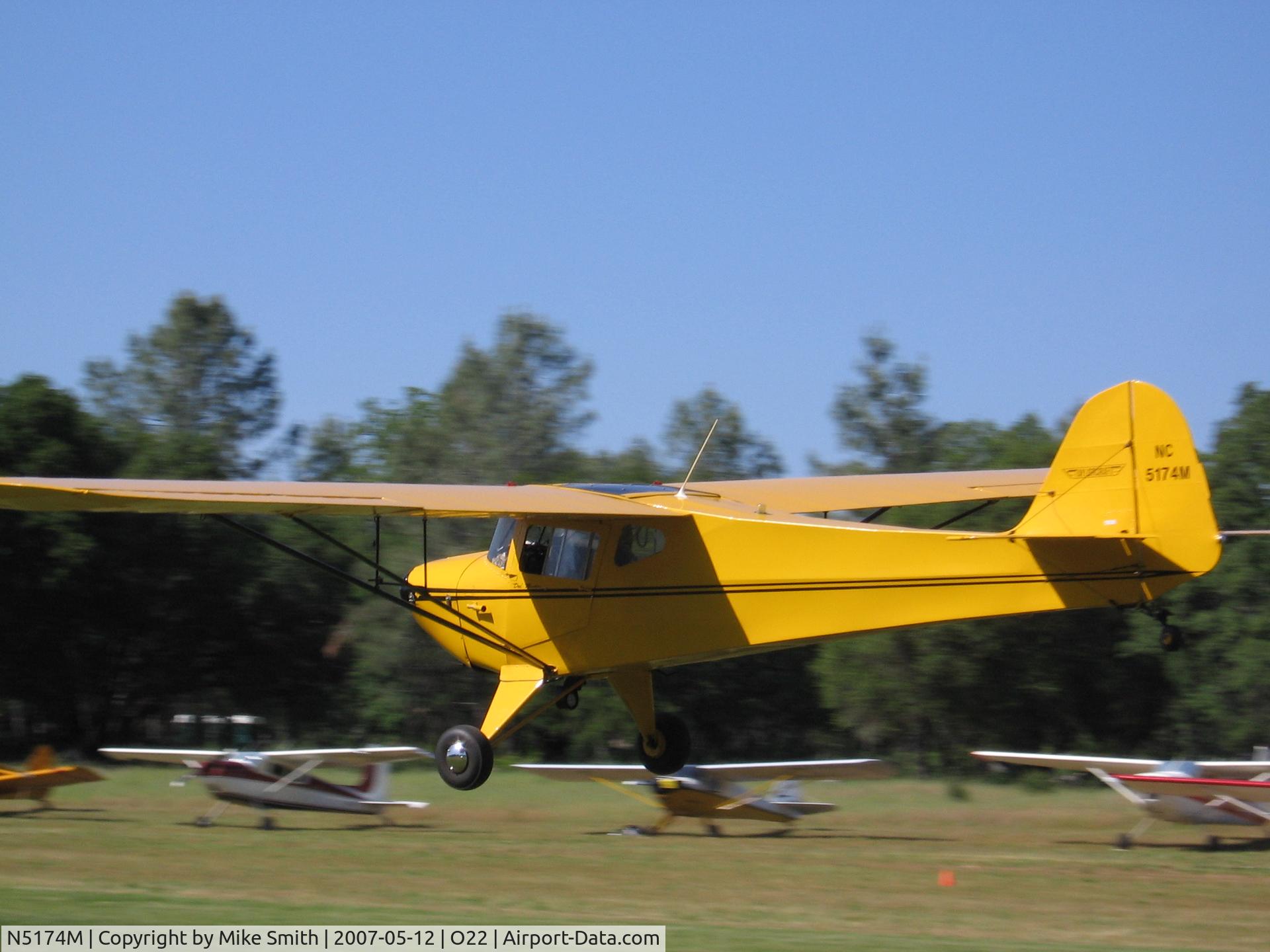 N5174M, 1947 Taylorcraft BC12-D C/N 10474, Fly by at the 18 Taylorcraft Rendezvous