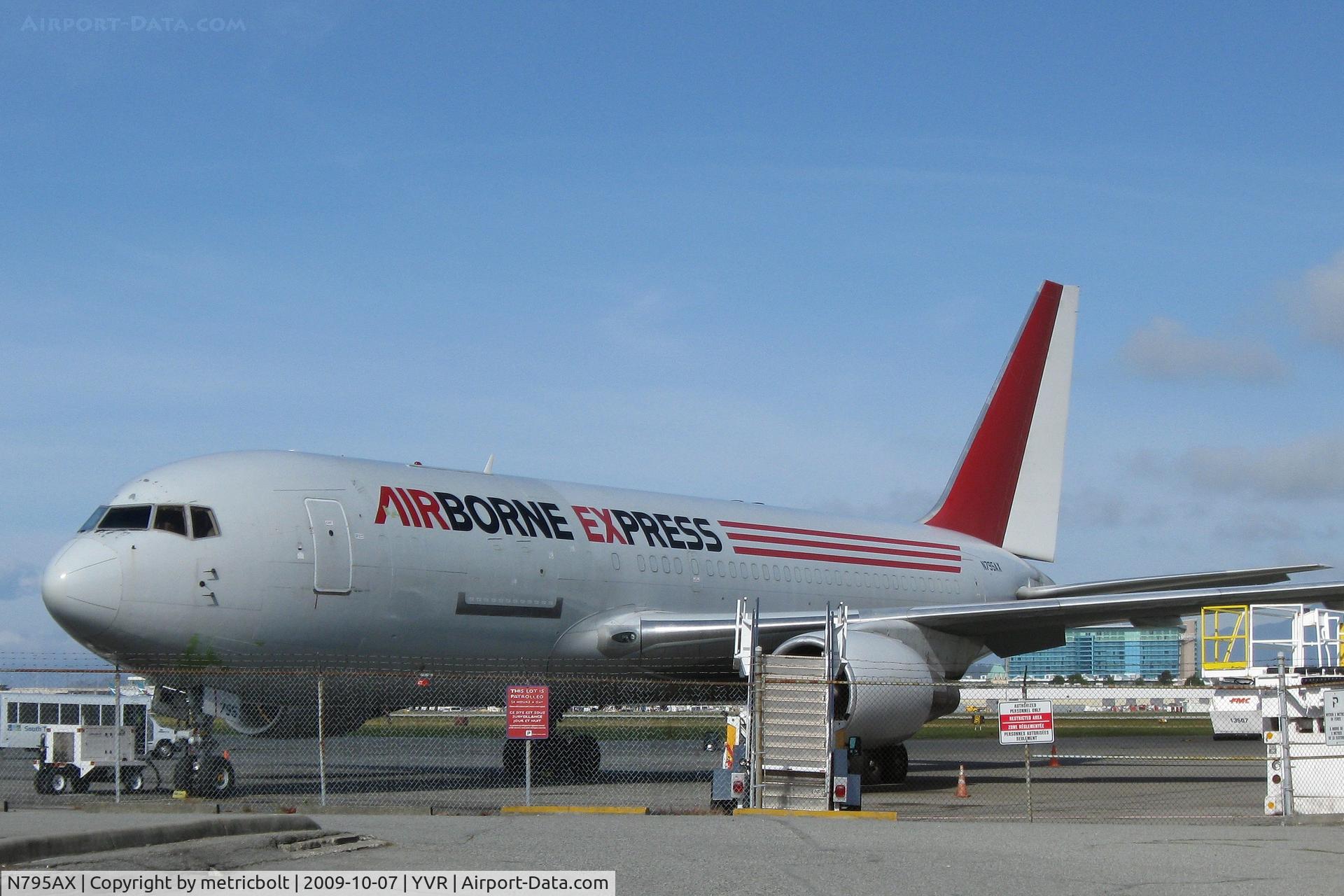 N795AX, 1985 Boeing 767-281 C/N 23145, awaiting evening departure