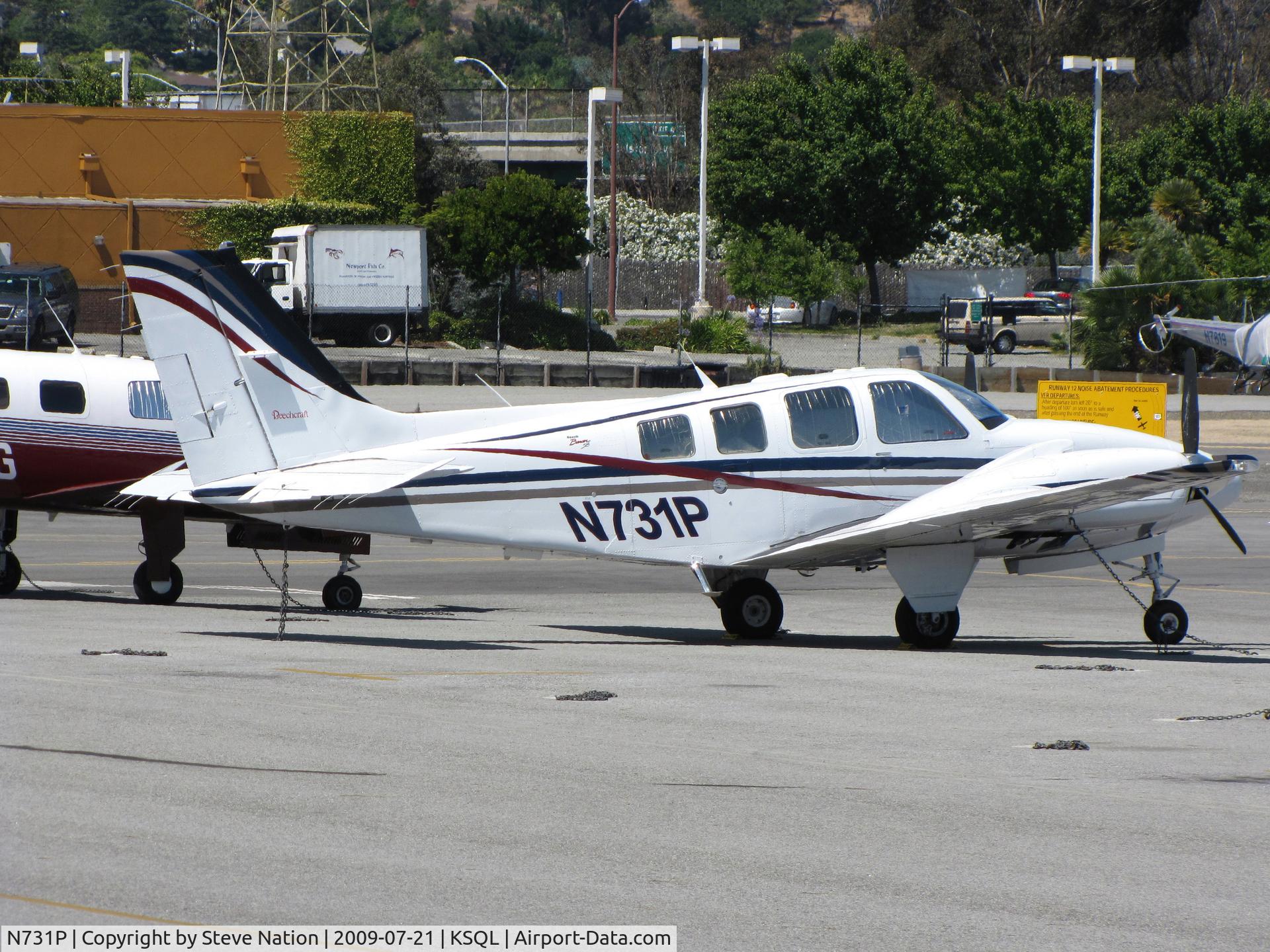 N731P, 2001 Raytheon Aircraft Company 58 C/N TH-1997, Virginia-based 2001 Raytheon Aircraft Company 58 on visitor's ramp