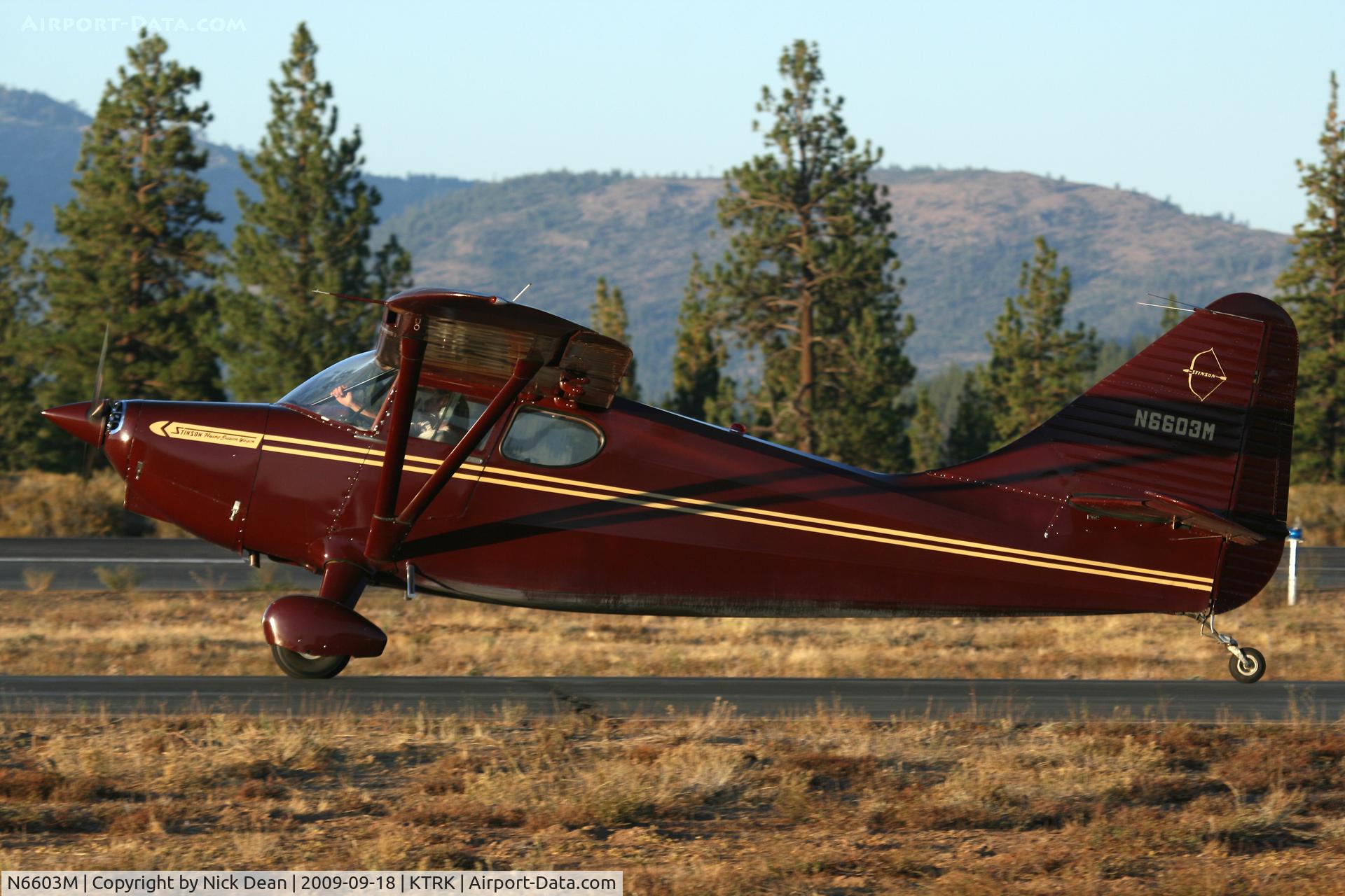 N6603M, 1948 Stinson 108-3 Voyager C/N 108-4603, KTRK