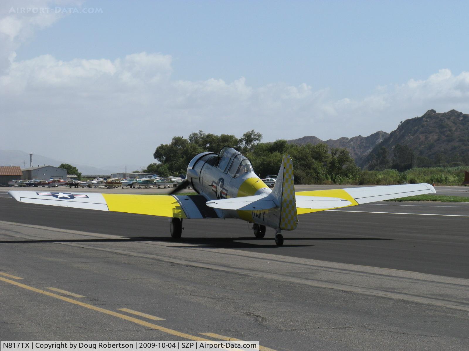 N817TX, 1942 North American AT-6D Texan C/N 88-18022 (42-86241), 1942 North American AT-6D 'Problem Child', P&W R-1340 Wasp 600 Hp, taxi back