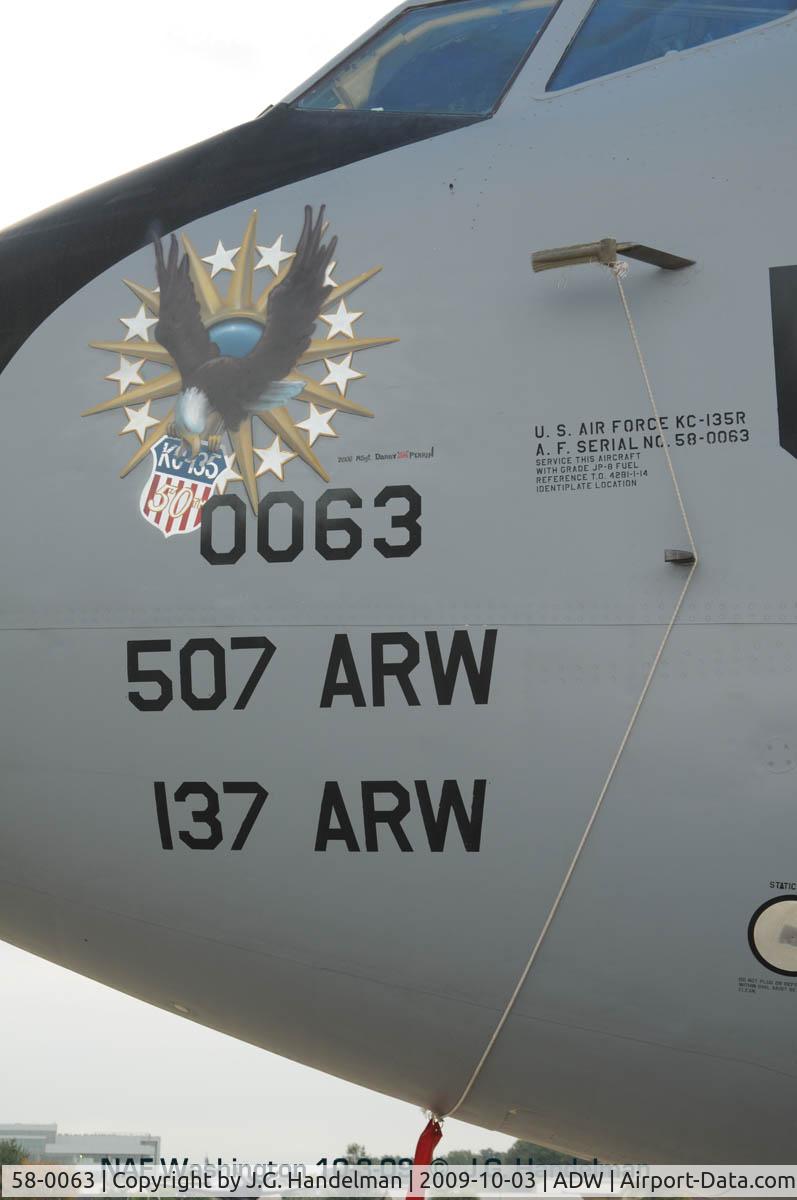 58-0063, 1958 Boeing KC-135R Stratotanker C/N 17808, Nose art om 0063