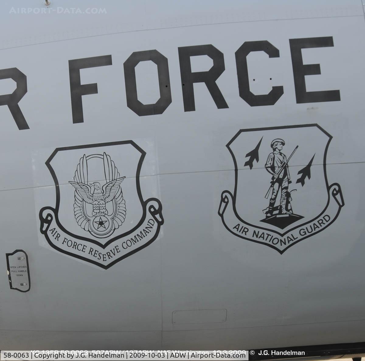 58-0063, 1958 Boeing KC-135R Stratotanker C/N 17808, left side of fuselage
