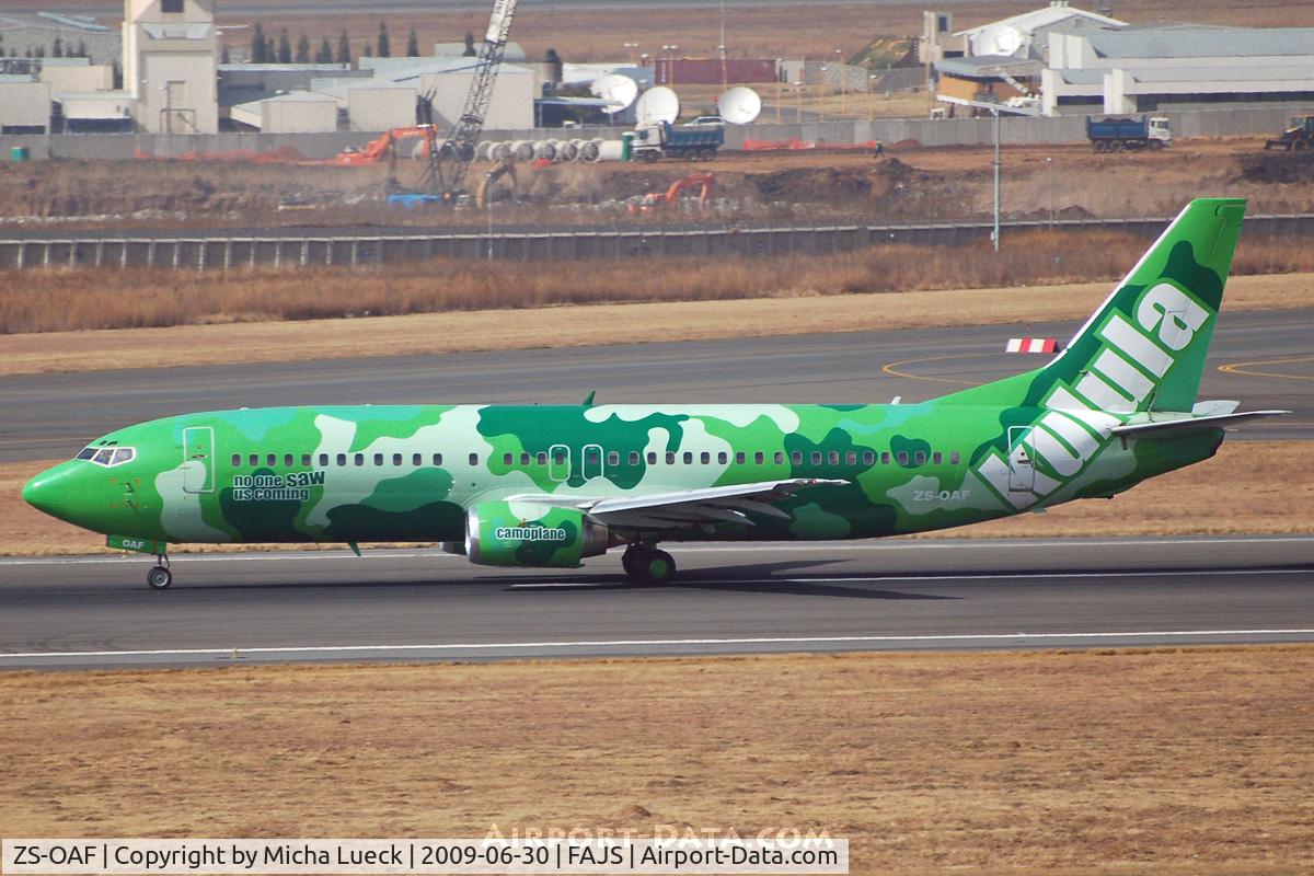 ZS-OAF, 1991 Boeing 737-4S3 C/N 25116, At Jo'burg