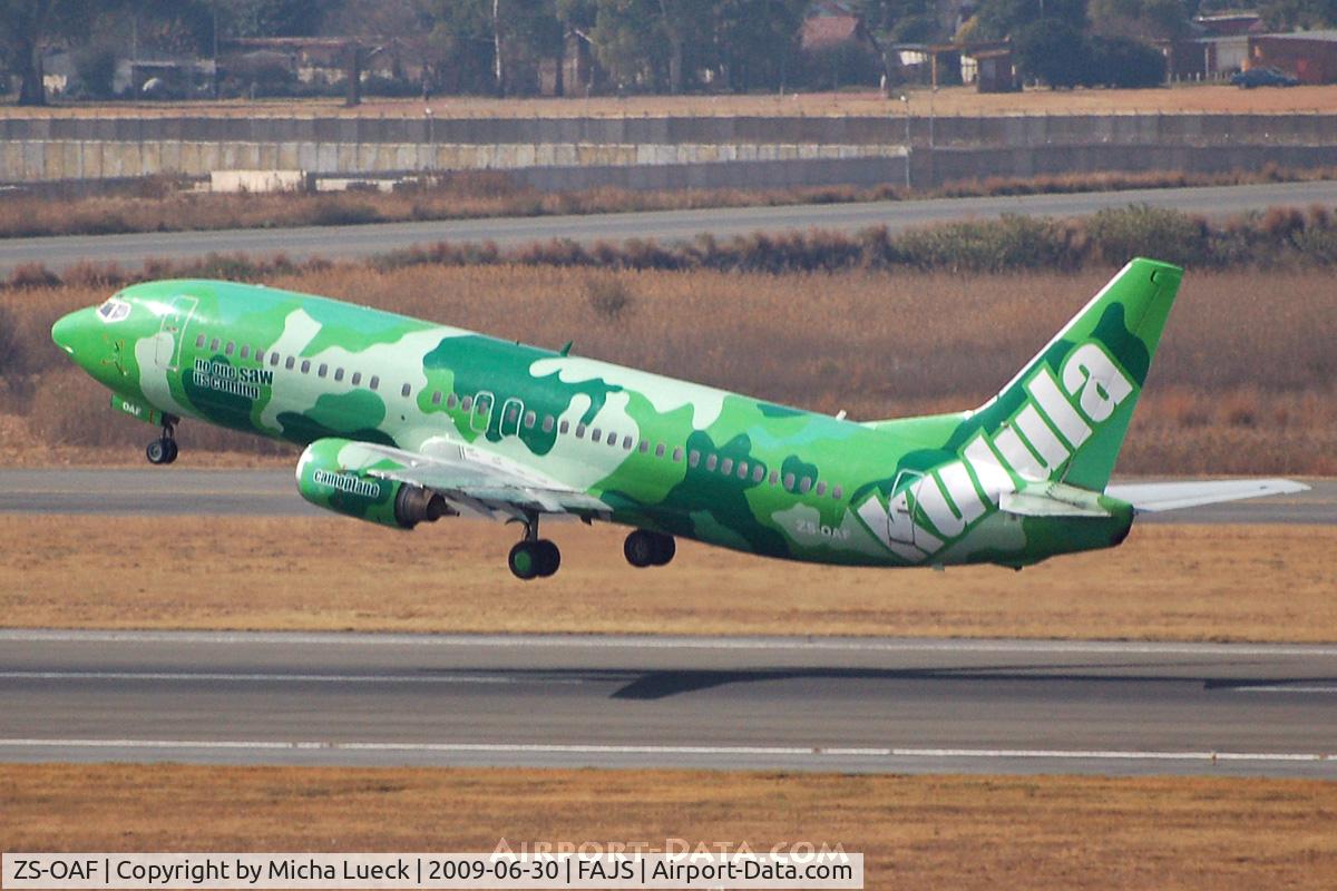 ZS-OAF, 1991 Boeing 737-4S3 C/N 25116, At Jo'burg