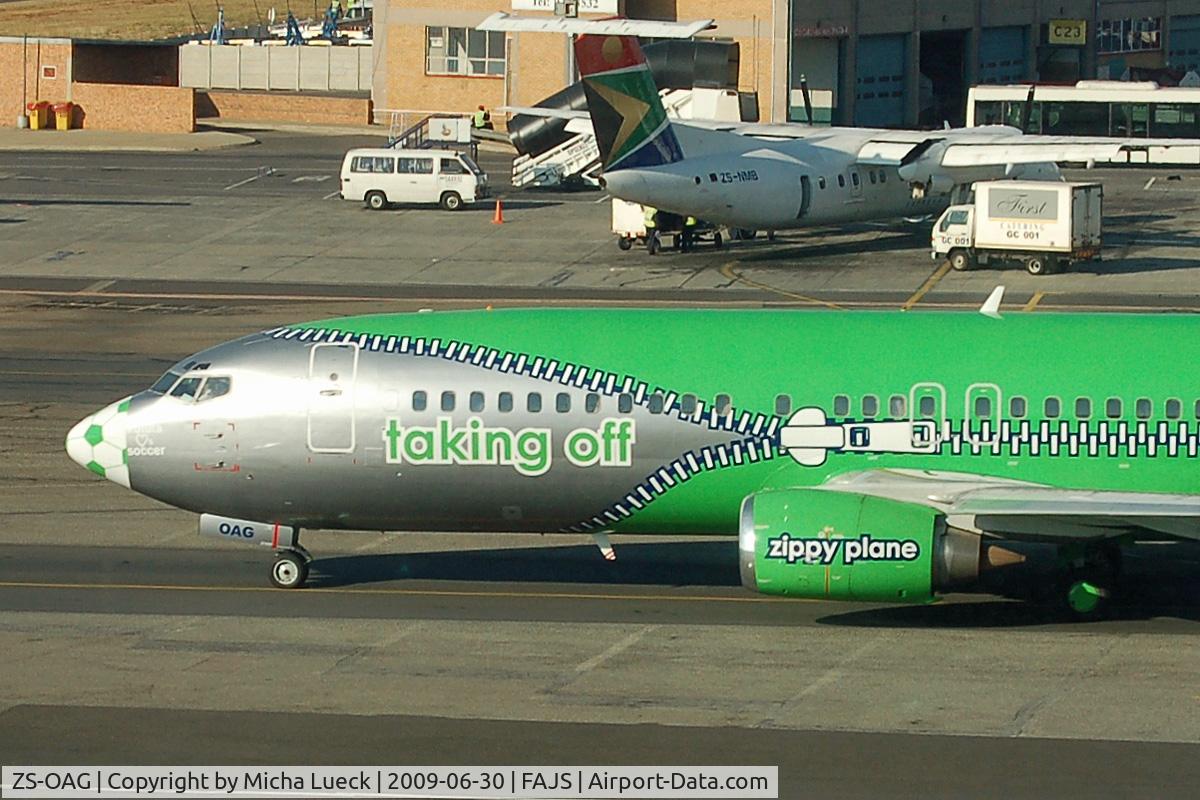 ZS-OAG, 1993 Boeing 737-4H6 C/N 27168, At Jo'burg