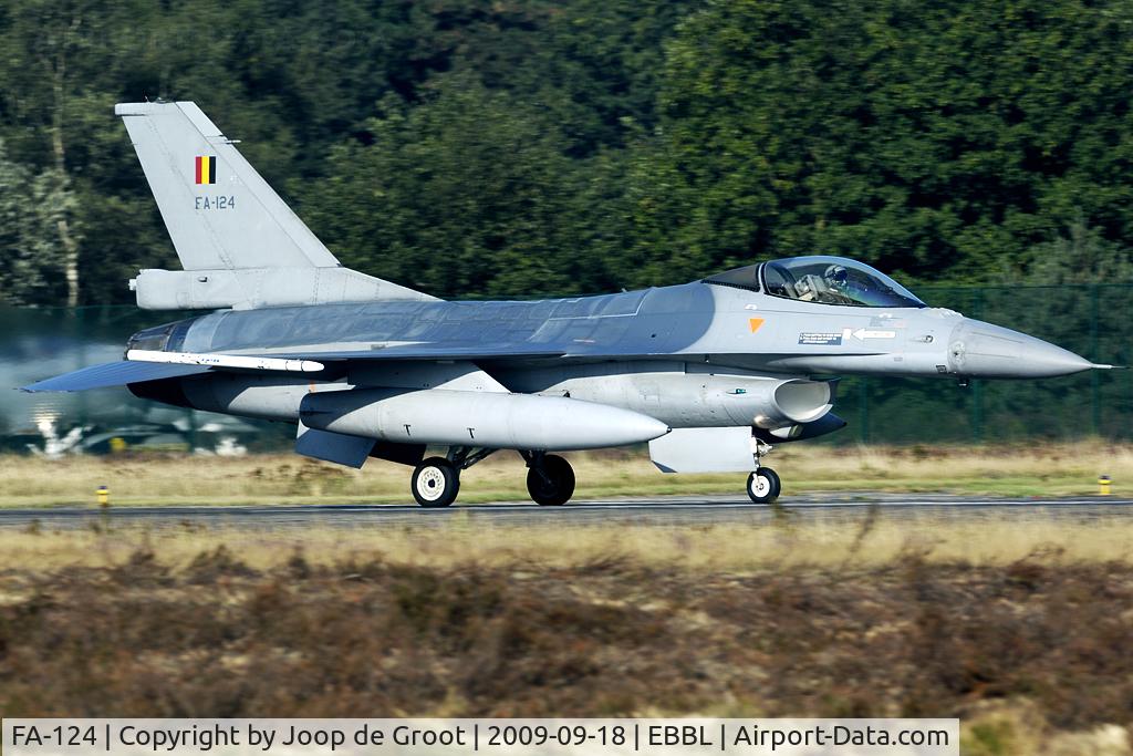 FA-124, SABCA F-16AM Fighting Falcon C/N 6H-124, departure from Kleine Brogel