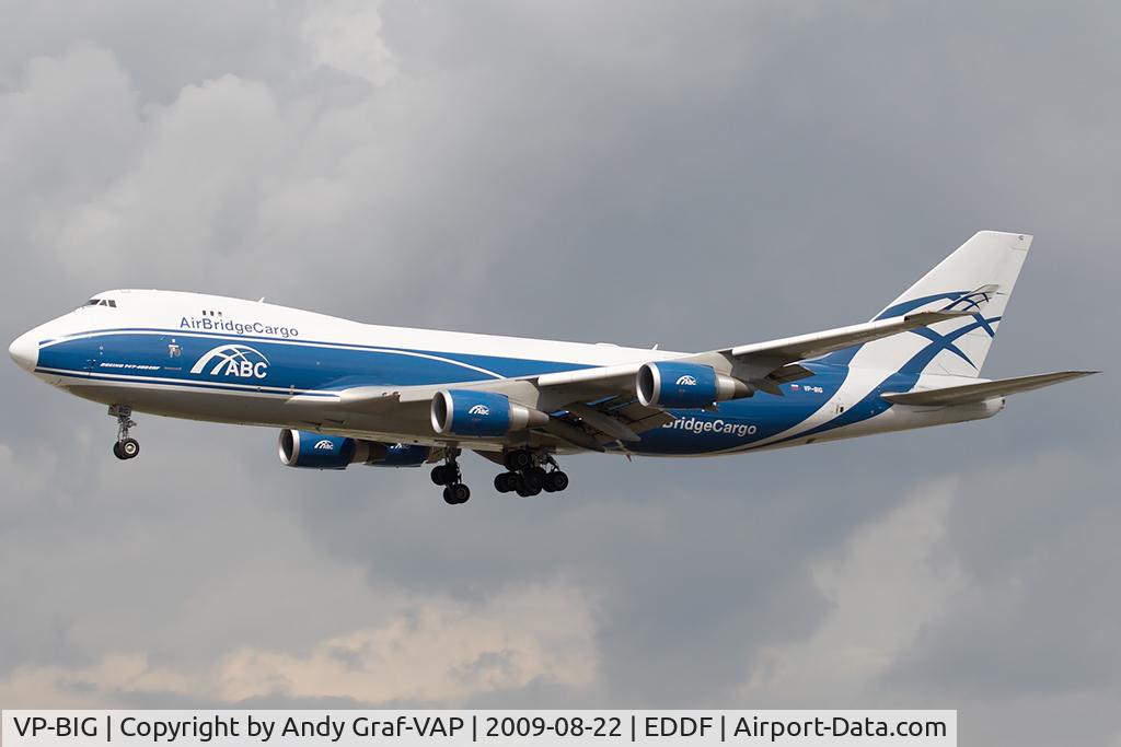 VP-BIG, 2007 Boeing 747-46N/FER/SCD C/N 35420, Air Bridge Cargo 747-400
