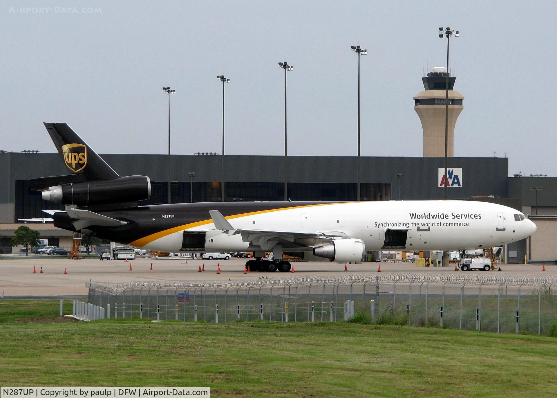 N287UP, 1994 McDonnell Douglas MD-11 C/N 48539, UPS MD-11 parked on the UPS ramp at DFW.