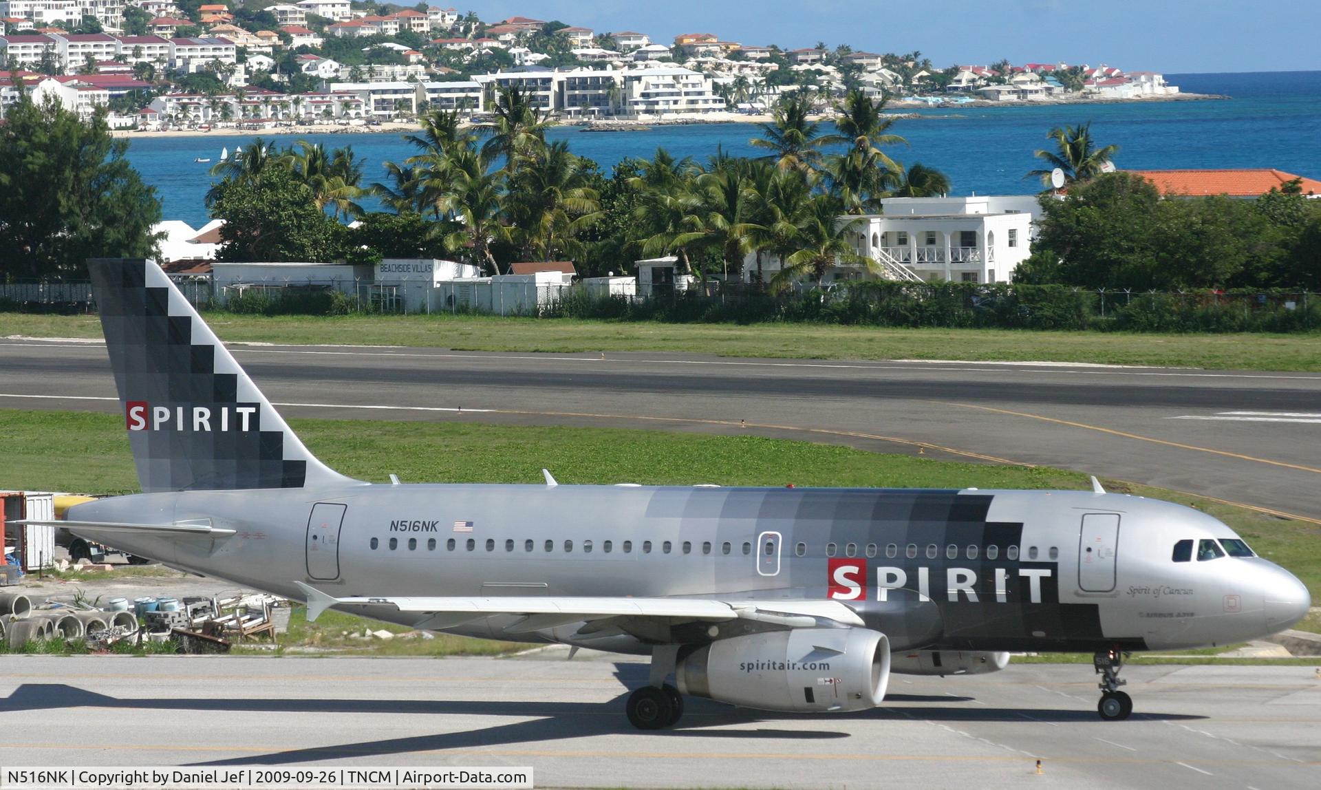 N516NK, 2006 Airbus A319-132 C/N 2704, taxing to holding point A