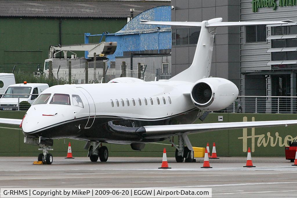 G-RHMS, 2008 Embraer EMB-135BJ Legacy C/N 14501072, Parked on Harrod's Ramp.