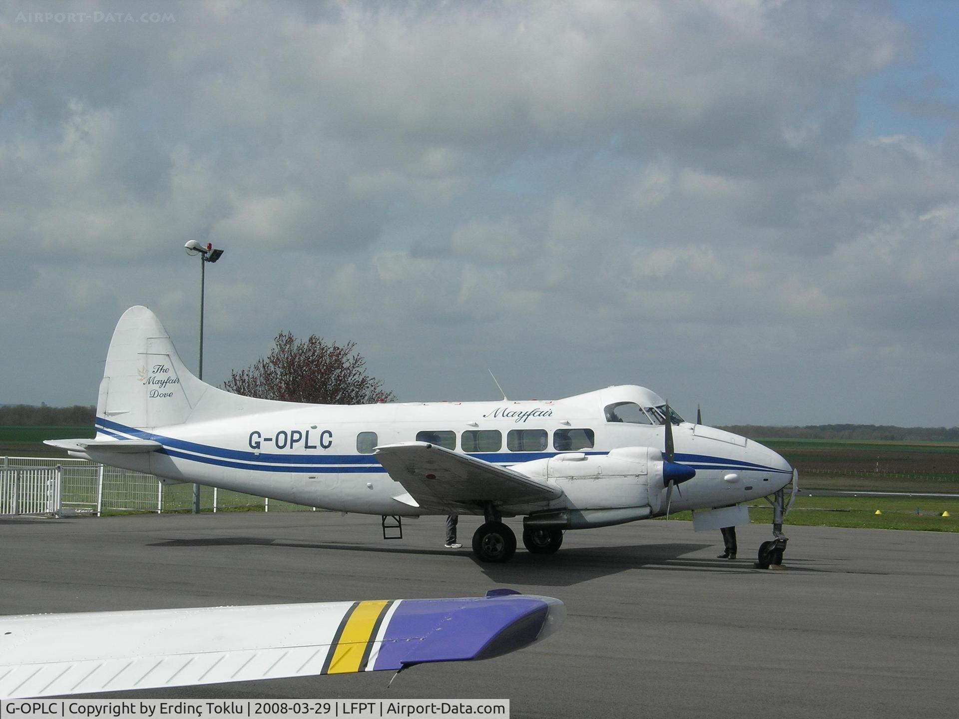G-OPLC, 1948 De Havilland DH-104 Dove 8 C/N 04212, Seen at Pontoise