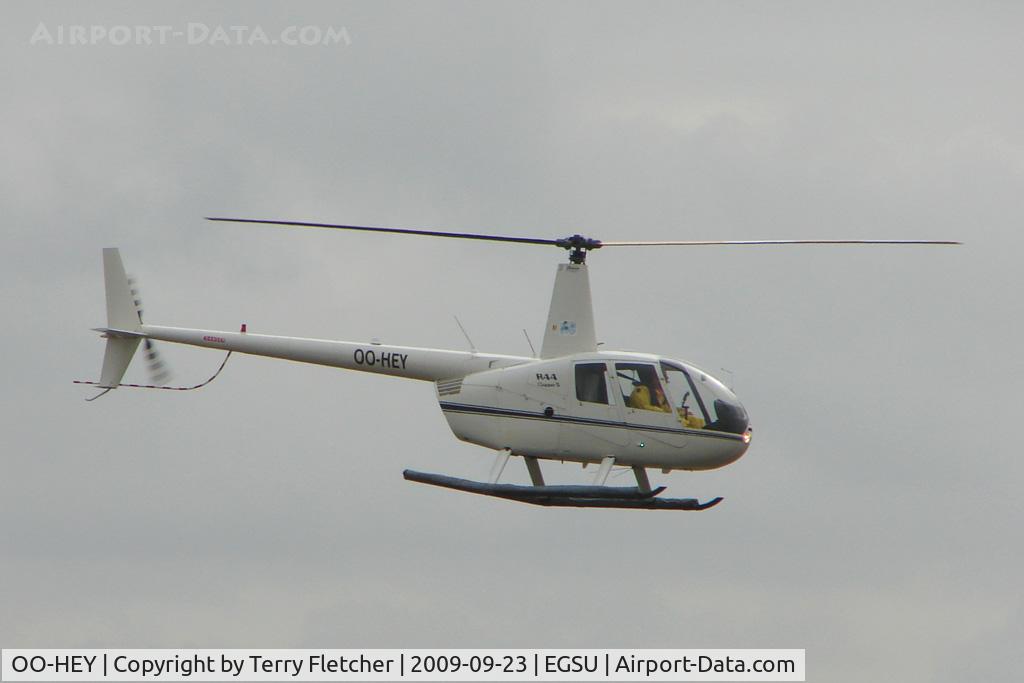 OO-HEY, 2003 Robinson R44 Clipper II C/N 10164, Visitor to 2009 Helitech at Duxford