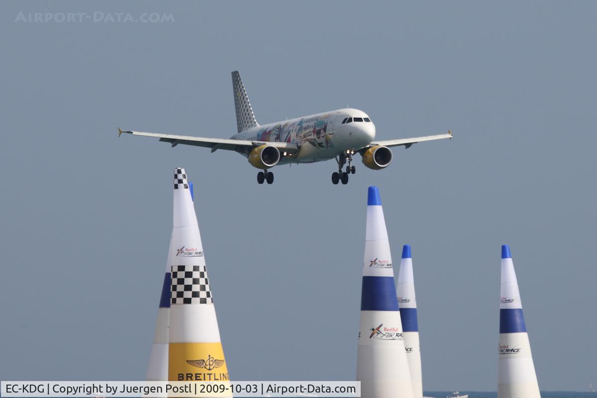 EC-KDG, 2007 Airbus A320-214 C/N 3095, Red Bull Air Race Barcelona 2009 - Vueling Airlines Airbus A320-214