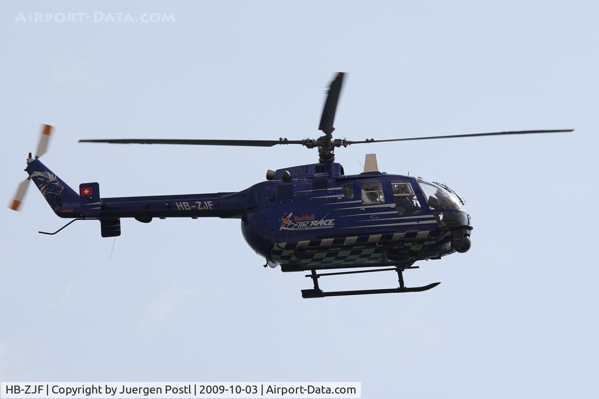 HB-ZJF, 1971 MBB Bo-105CBS-4 C/N S-13, Red Bull Air Race Barcelona 2009 - Messerschmitt BO105 S