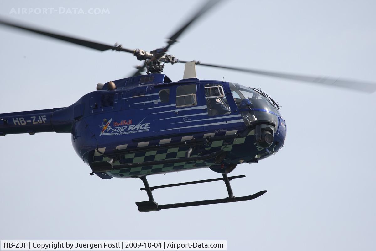 HB-ZJF, 1971 MBB Bo-105CBS-4 C/N S-13, Red Bull Air Race Barcelona 2009 - Messerschmitt BO105 S
