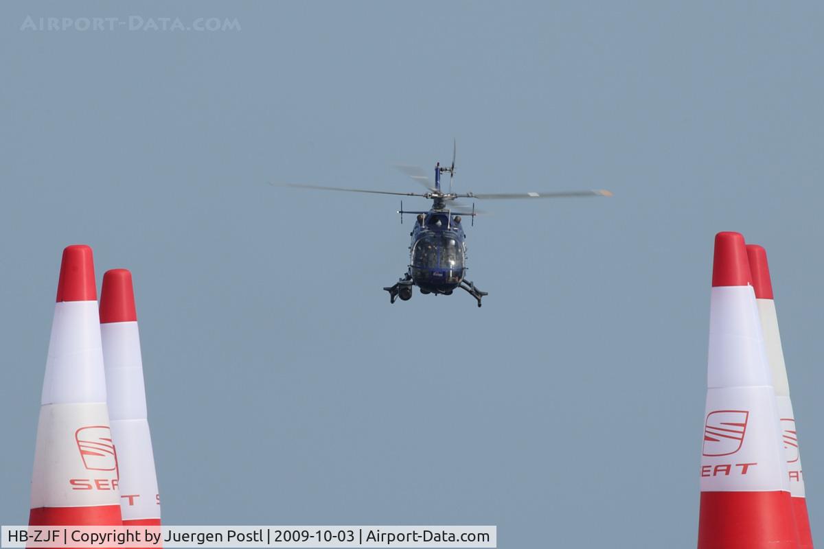 HB-ZJF, 1971 MBB Bo-105CBS-4 C/N S-13, Red Bull Air Race Barcelona 2009 - Messerschmitt BO105 S