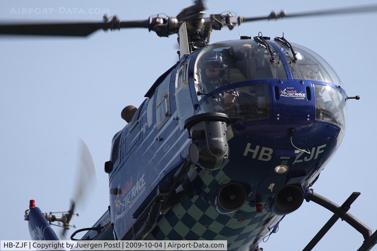 HB-ZJF, 1971 MBB Bo-105CBS-4 C/N S-13, Red Bull Air Race Barcelona 2009 - Messerschmitt BO105 S