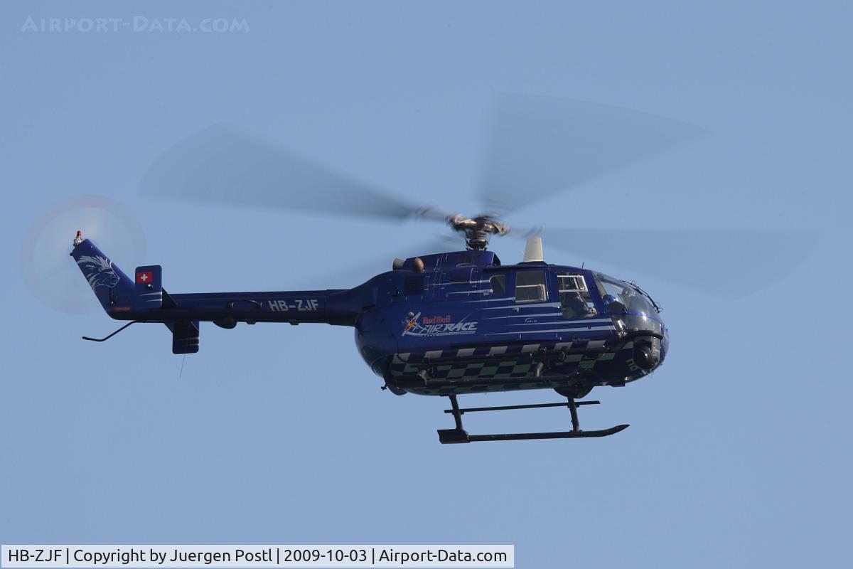 HB-ZJF, 1971 MBB Bo-105CBS-4 C/N S-13, Red Bull Air Race Barcelona 2009 - Messerschmitt BO105 S