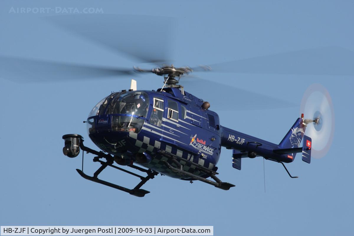 HB-ZJF, 1971 MBB Bo-105CBS-4 C/N S-13, Red Bull Air Race Barcelona 2009 - Messerschmitt BO105 S