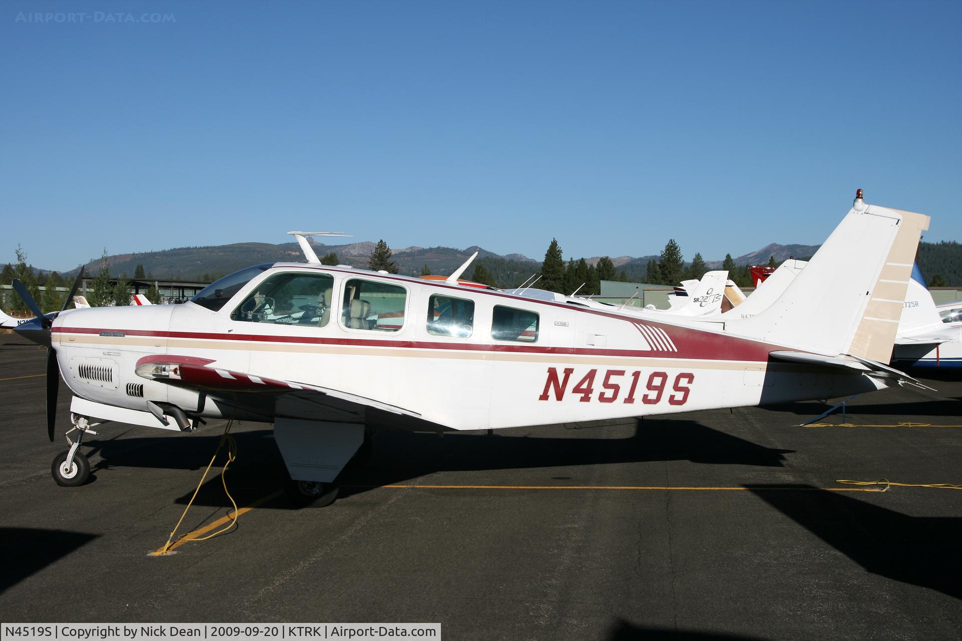 N4519S, 1975 Beech A36 Bonanza 36 C/N E-719, KTRK