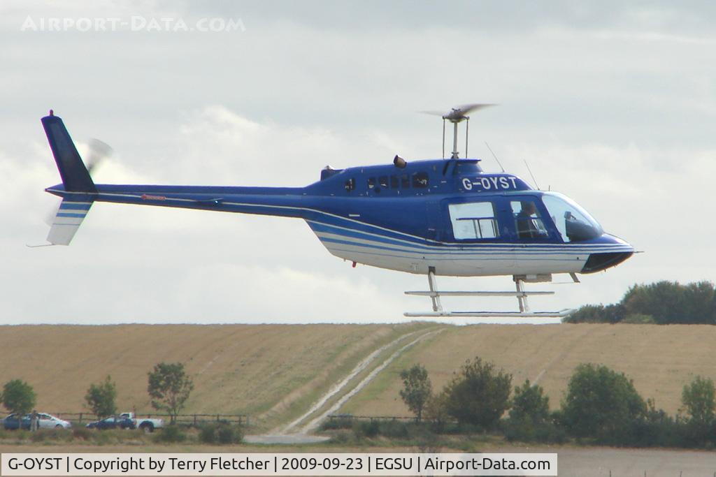 G-OYST, 1975 Agusta AB-206B JetRanger II C/N 8440, Visitor to 2009 Helitech at Duxford