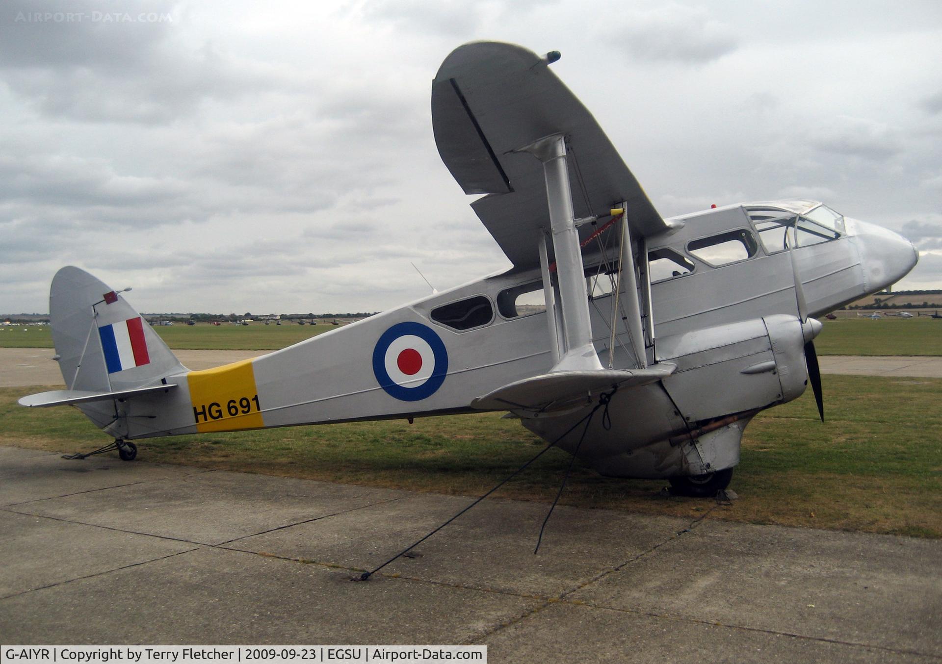 G-AIYR, 1943 De Havilland DH-89A Dominie/Dragon Rapide C/N 6676, 1943 Brush Coachworks Ltd DH89A RAPIDE at Duxford
